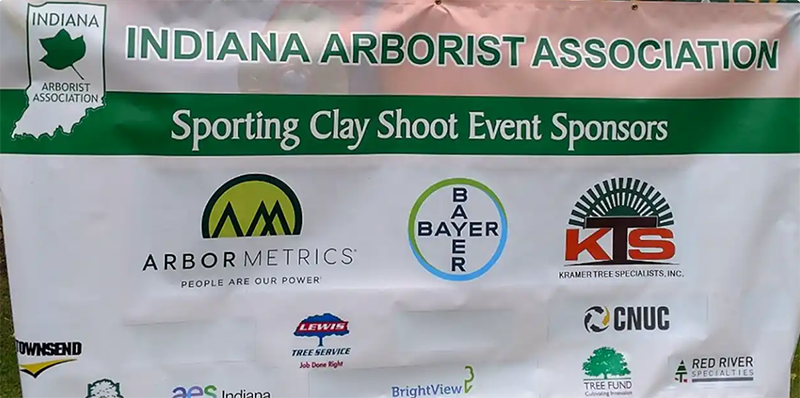 IAA Sporting Clay Shoot sponsor sign.